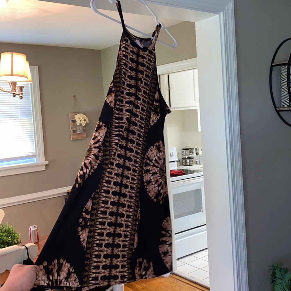 Black and Tan mini dress